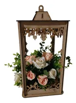 Comprar 25 Centro De Mesa De Farol Floral  Mdf De 18x18x34
