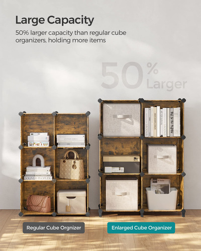 Organizador Ropa Modular Con 6 Cubos Y Estantería Ajustable