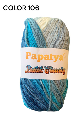 Lana Papatya Batik Chunky. Pack 2 Unidades. Varios Colores Diversos Colores