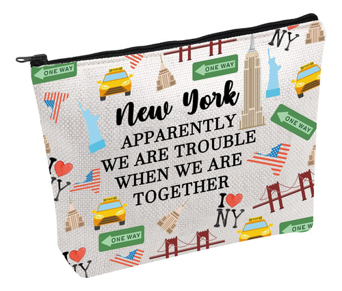 Fotap Bolsa De Maquillaje De Viaje Para Ninas De Nueva York,