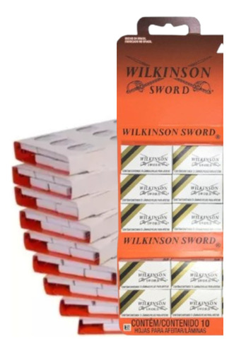 10 Cartelas Wilkinson Com 10 Caixinhas
