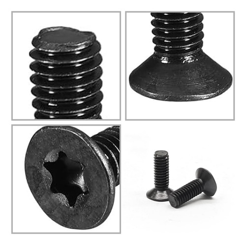 50 Pcs M4 X 12 Mm Torx Drive Counttersunk Tornillo De Acero