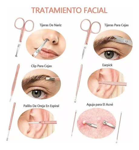 Set Cortauñas De Acero Inoxidable 18 Piezas Manicure