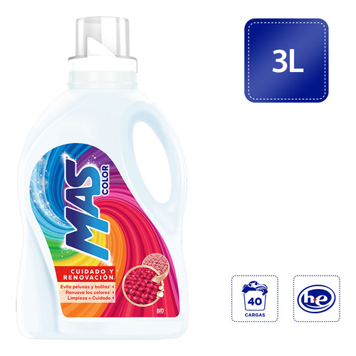 Mas detergente líquido color 3L