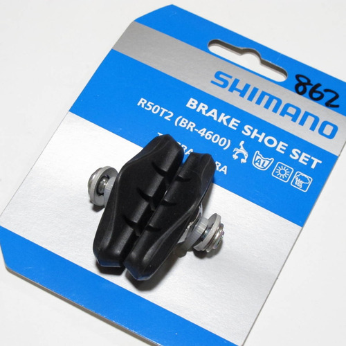 Imagen 2 de 3 de Par De Patines Freno Shimano R50 T2 Tiagra Sora Carbonobikes
