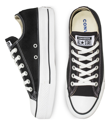 Zapatillas Converse All Star Plataforma Lona Blanca