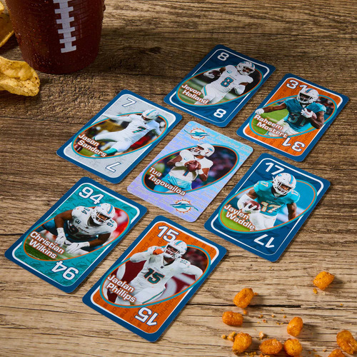 Uno Fandom Nfl Miami Dolphins Mattel 2024 Juego De Mesa