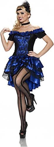 Disfraz Reina Sala Baile, Azul, Talla S