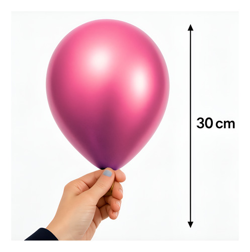 Globo Cromado 12 Pulgadas X50u Varios Colores Chrome Fucsia