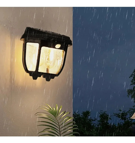 Farol Solar 2und. Para Pared Sensor Movimiento/ Cálida 28w