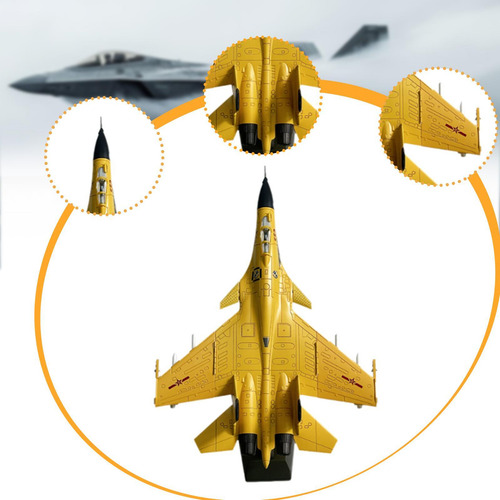 Colección De Modelos De Cazas Fundidos A Presión, Amarillo