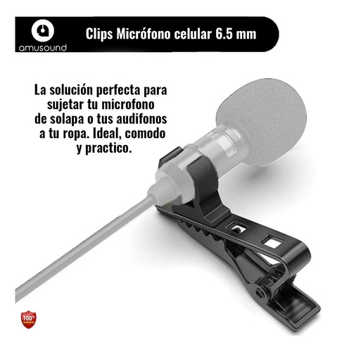Clip Micrófono Celular Solapa + Espuma Cortaviento X 2