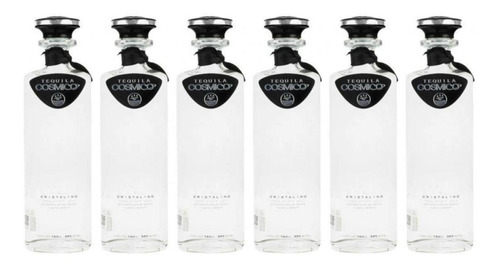 Pack De 6 Tequila Cosmico Añejo Cristalino 100% 750 Ml