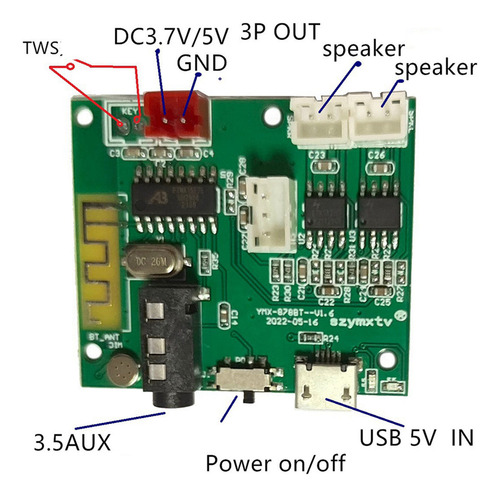 Módulo Multifunción 5.2 Bt De 2 Unidades De Producto, 5 V, 5