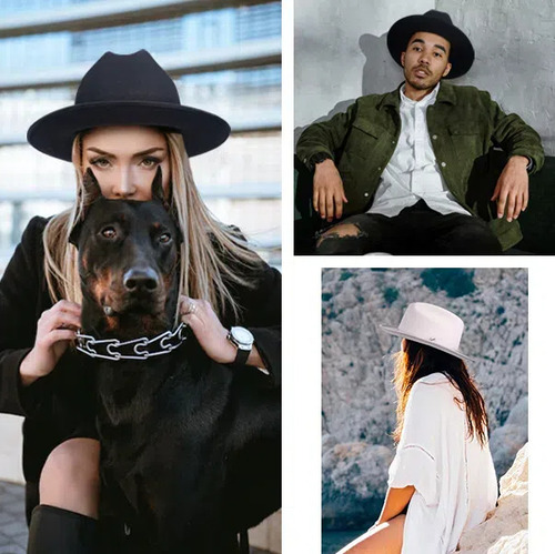 Sombrero Vaquero Unisex Moda Resistente Atractivo Versatil Negro 57-60cm