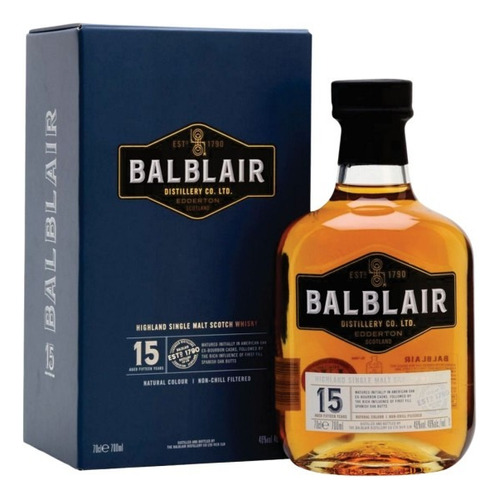 Whisky Balblair 15 Años 46% 700 Ml