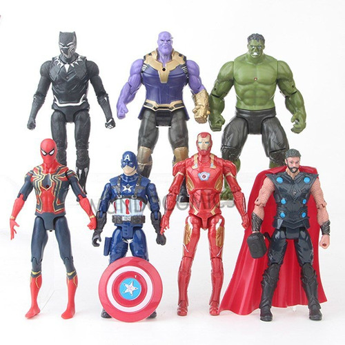 Colección De 7 Figuras Articuladas De Avengers Infinity War