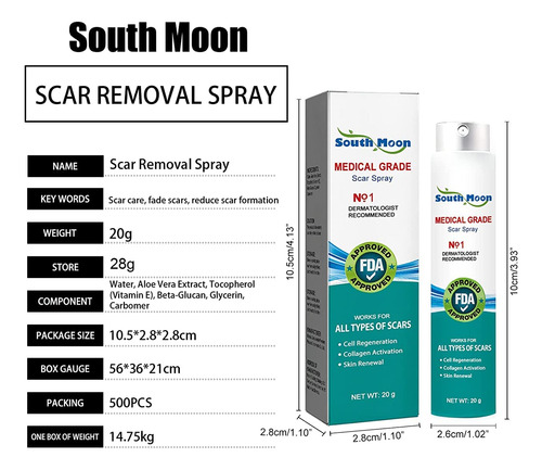 2 Unidades De Aerosol Para Cicatrices De Uso Médico Para Eli