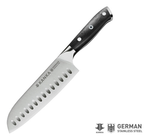 Cuchillo Santoku Acero Alemán Kanka