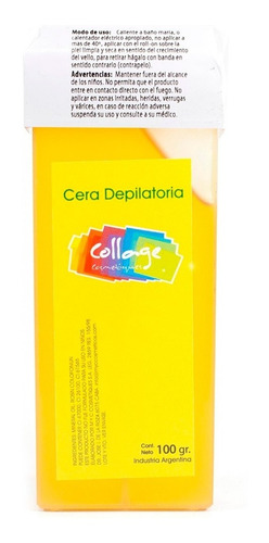 Cera Roll On Depilatoria Miel Collage X 100 Gr Descartable