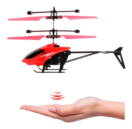 Helicóptero Brinquedo Voa Sozinho com Sensor Cor Vermelho