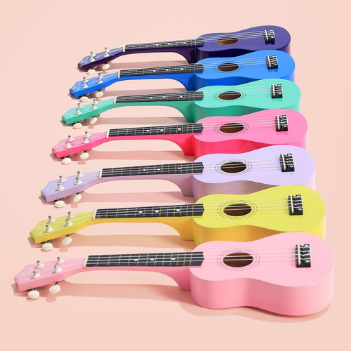 Ukelele Mustar Soprano Para Niños Principiantes De 21 Pulgad