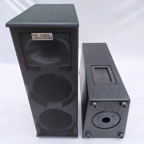 Par De Caixas Asl Gabinetes Vertical 2x6 Cor Preto