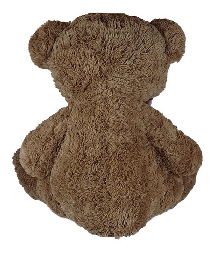 Imagem 3 de 3 de Urso De Pelúcia 90cm Marrom Coração Bordado Gigante Gg