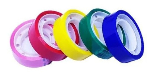 Imagem 2 de 4 de Fita Adesiva 12x10 Durex Colorido Pacote Com 10 Sortidos