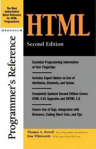 Html Programmer's Reference, De Thomas A. Powell. Editorial Mcgraw Hill Education Europe, Tapa Blanda En Inglés