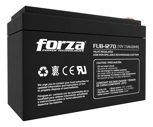Imagen 3 de 3 de Bateria Recargable Sellada 12v 7ah Para Ups Fub-1270