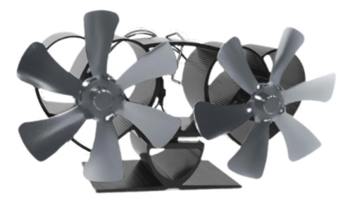 Ventilador De Chimenea, Doble Cabezal, 12 , Ventilador Gris
