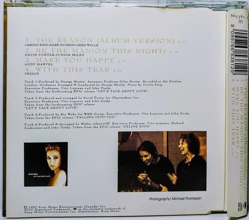 Celine Dion Cd Single The Reason Import Impecable Sin Marcas (Usado)