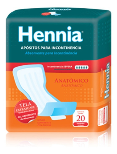 Imagen 1 de 4 de Hennia Apósitos Anatómicos Incontinencia Severa X 20 Unidade