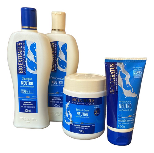 Kit 1 Shampoo Neutro Bio Extratus Cd Bc 500ml Finaliz 150ml