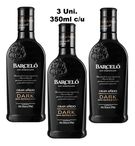 Ron Barceló Gran Añejo Dark 350ml 3 Unidades
