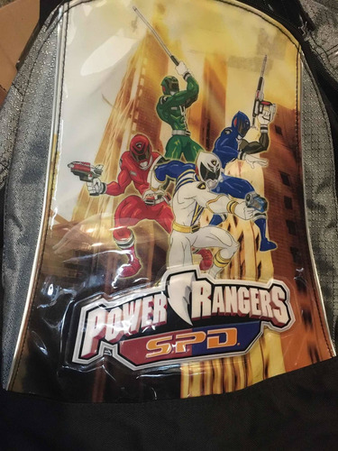 Bolso Escolar Power Rangers Spd 6 Compartimientos