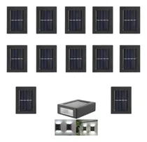 Comprar Foco Aplique Bidireccional Led Solar Luz Calida Exterior X12