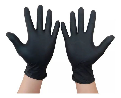 Guantes De Nitrilo Negros | Chicos | 20 Piezas