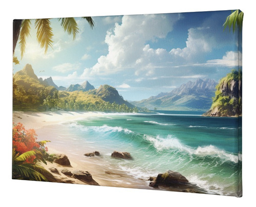 Cuadro Mural Canvas Playa Tropical 50 X 80