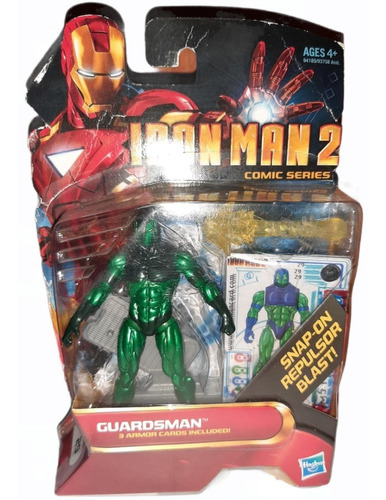 Hasbro Marvel Iron Man 2 Guardsman + 3 Tarjetas De Armadura