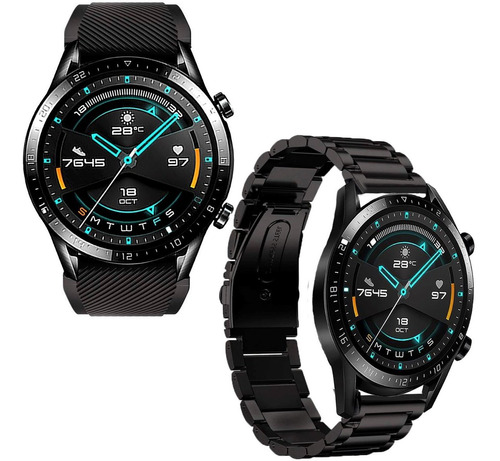 Combo Correa De Eslabones + Deportiva Para  Huawei Watch Gt 