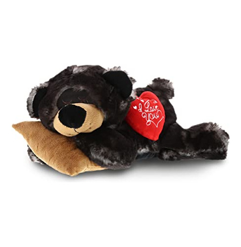 Dollibu I Love You Sleeping Black Bear Plush - Lindo Q4ncb