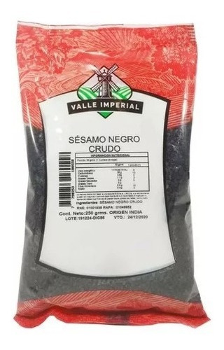 Sésamo Negro Crudo 250 Gr - Valle Imperial