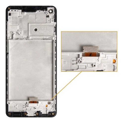 Pantalla Táctil Srjtek para Samsung A21s Sm-a217f con Marco Color Negro