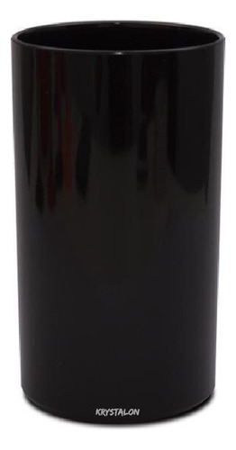 Kit 6 Copos Long Drink 280ml Preto Policarbonato Texturizado