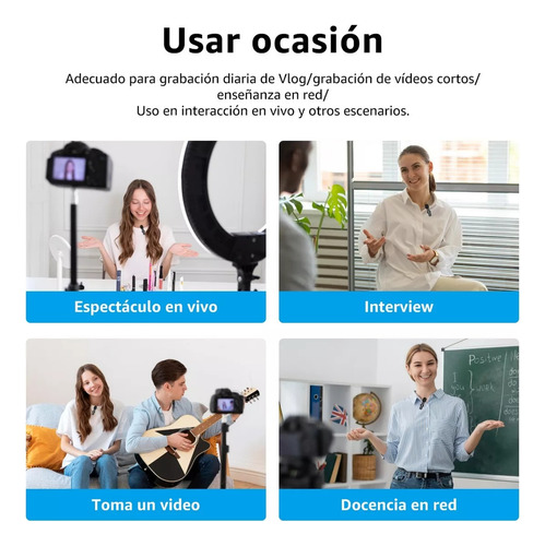 2 Micrófonos Inalámbrico Mini Lavalier Compacto Solapa Usb C