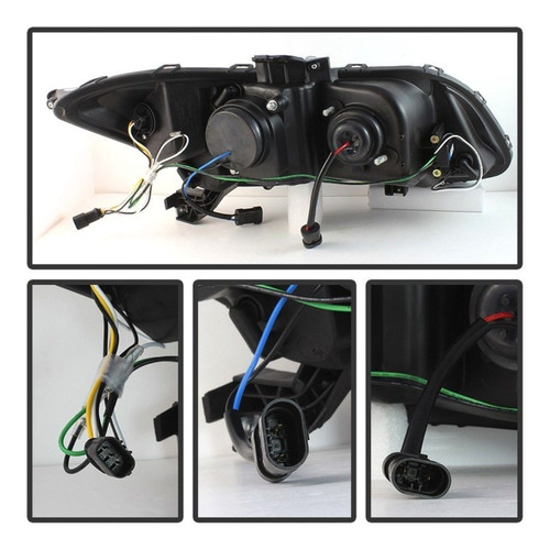 Imagem 6 de 7 de Farol Civic G9 2012 A 2016 Projetor Drl Led Máscara Negra