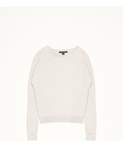 Sweater Dama Blanco Basico Mundo Terra 153274