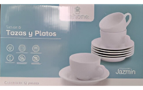 Behome Set De 6 Tazas Y 6 Platos